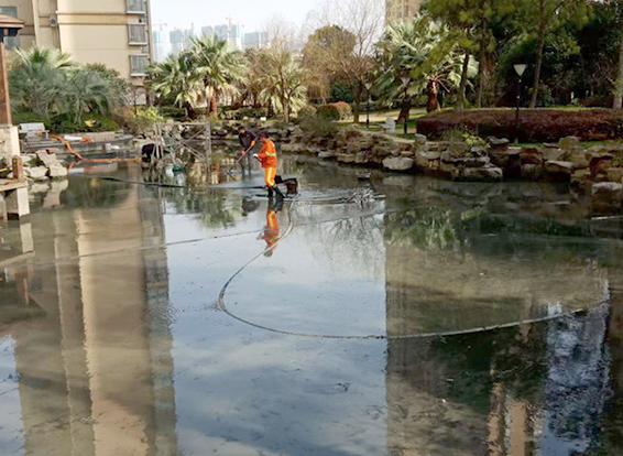 温县景观池淤泥清理